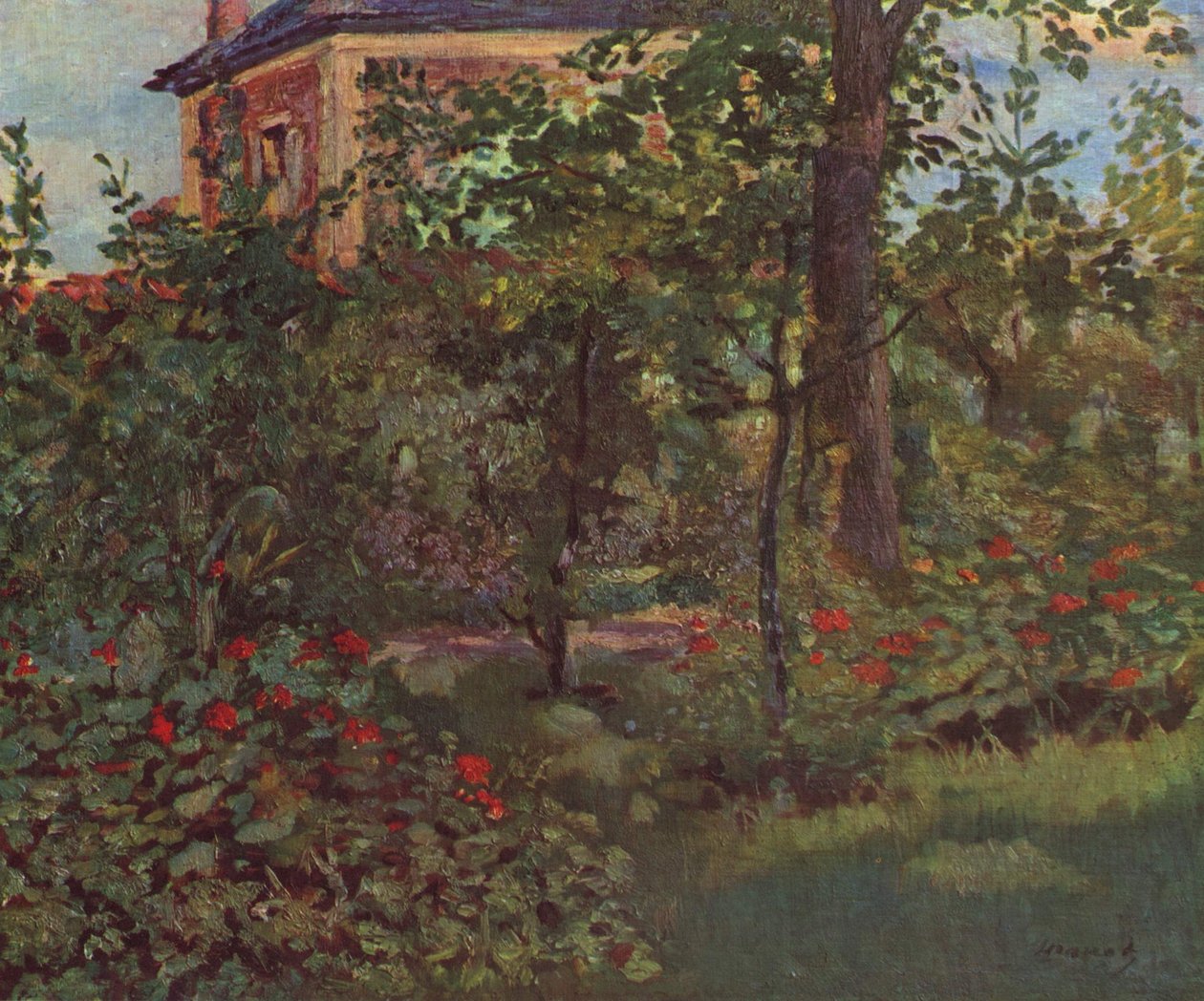 Et hjørne i Bellevues have af Édouard Manet