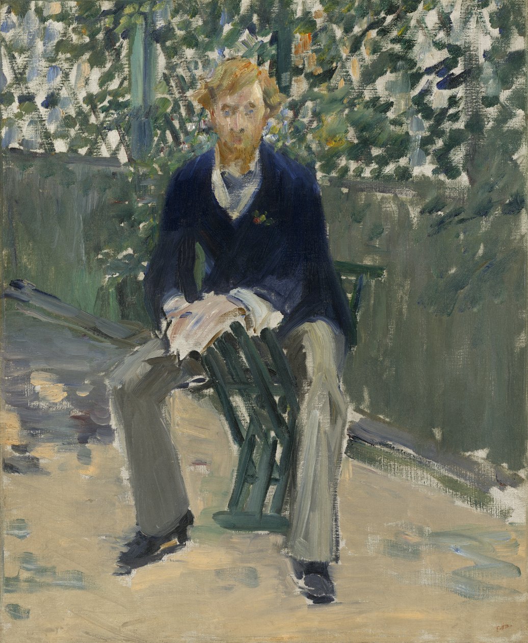 George Moore i kunstnerens have, ca. 1879 af Édouard Manet