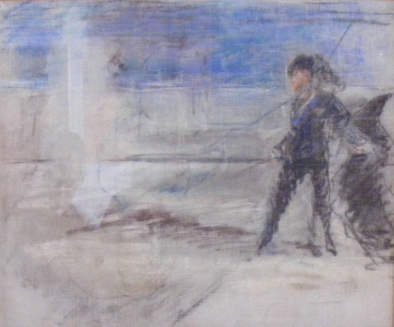 Hamlet og spøgelse af Édouard Manet