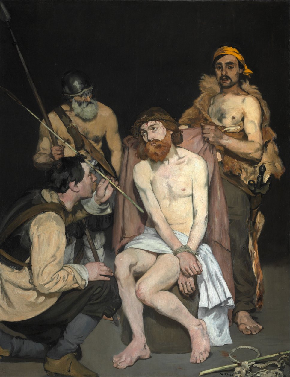 Jesus hånet af soldaterne af Édouard Manet