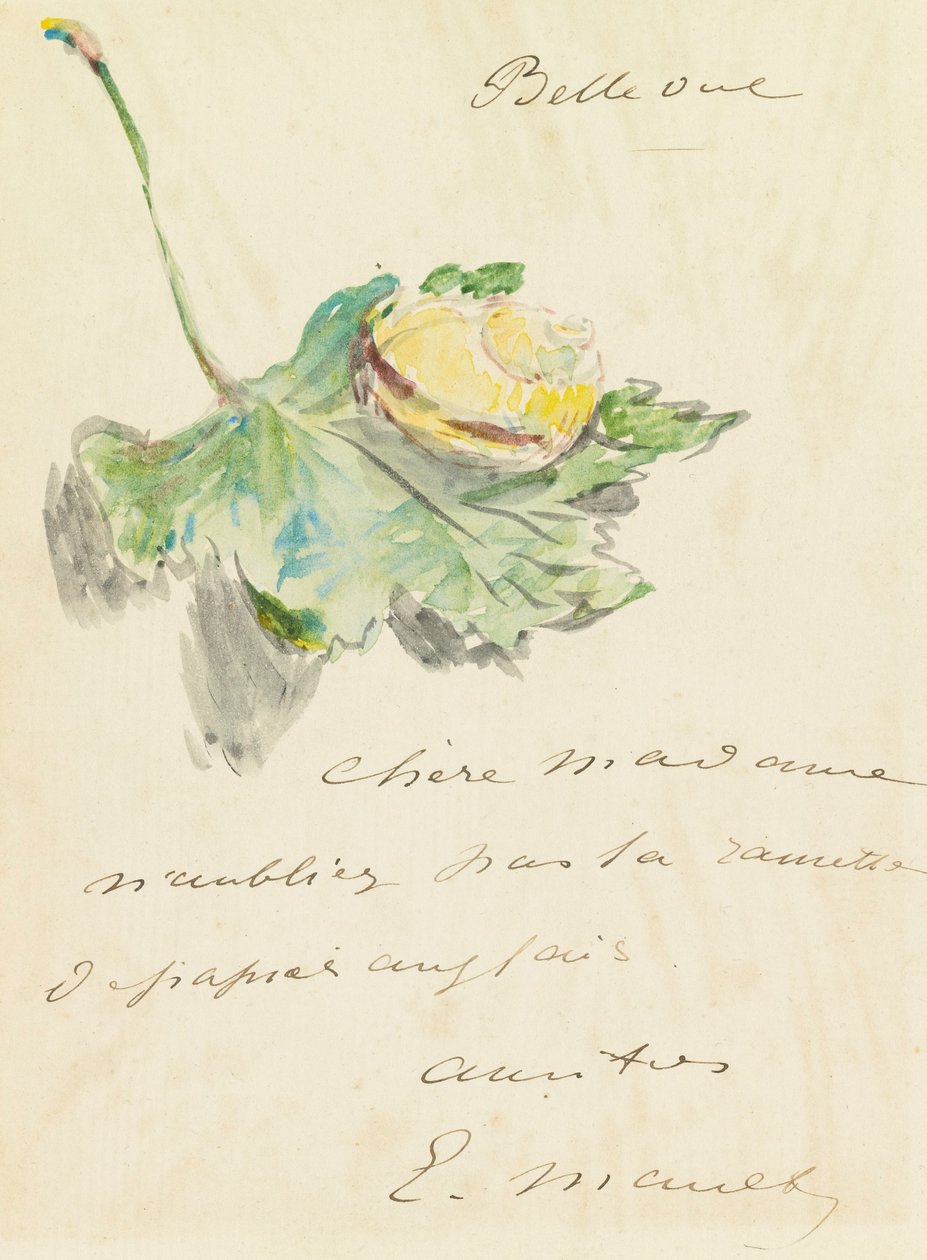 Brev af Édouard Manet