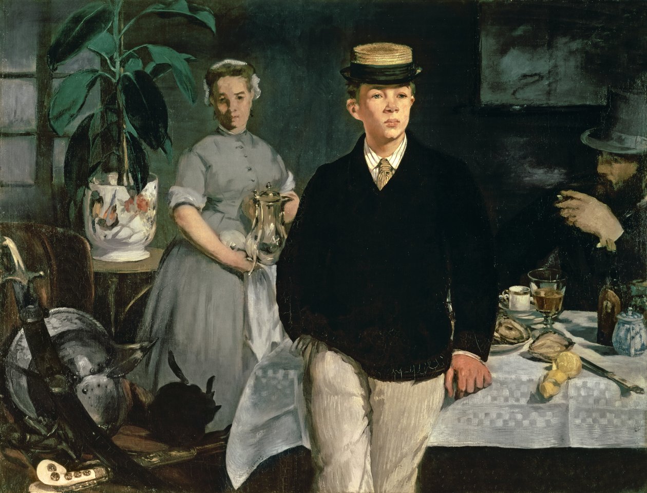 Frokost i studiet, 1868 af Édouard Manet