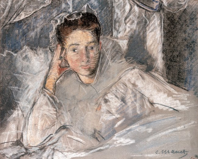Fru Loubens i sengen af Édouard Manet