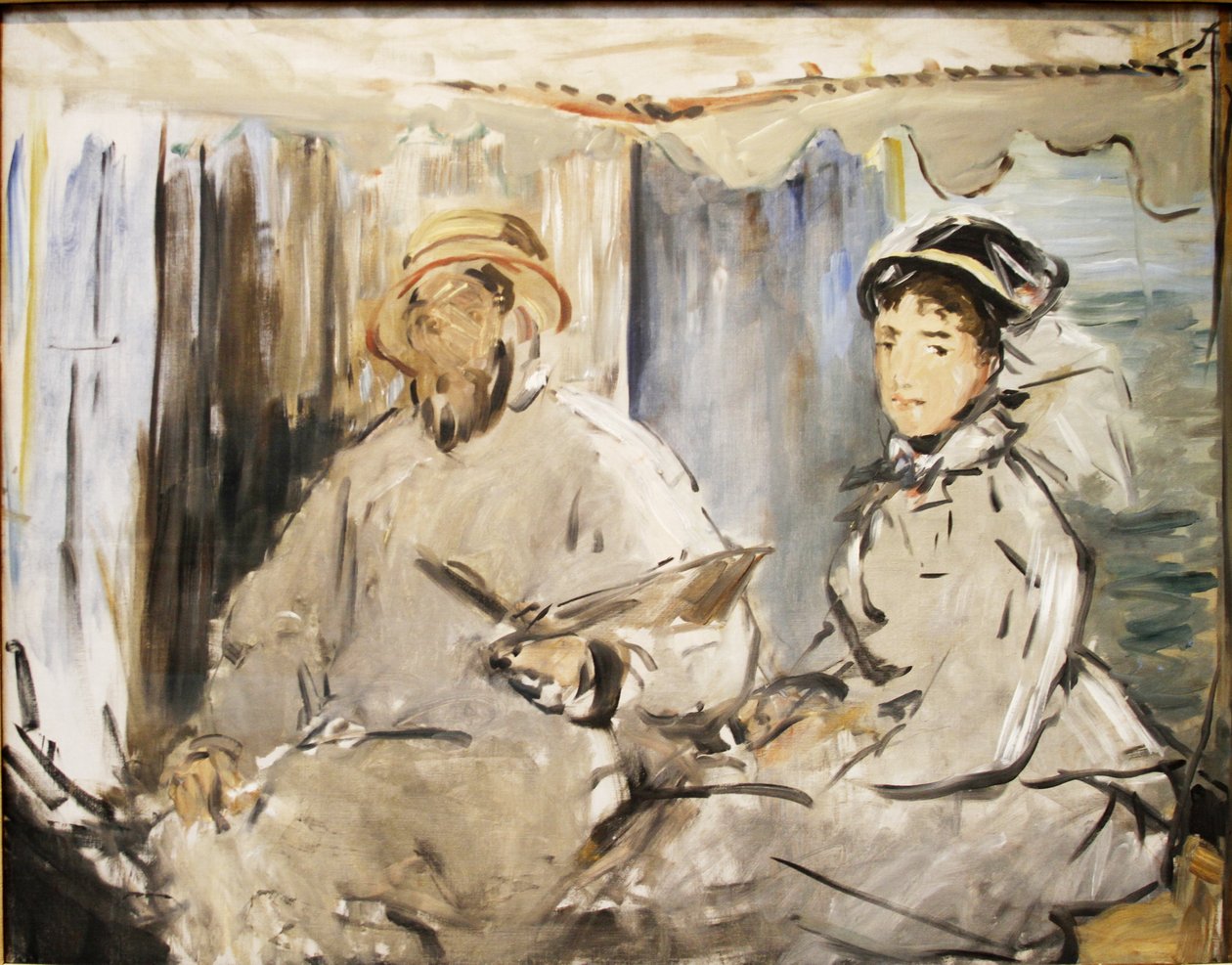 Monet i sit studie af Édouard Manet