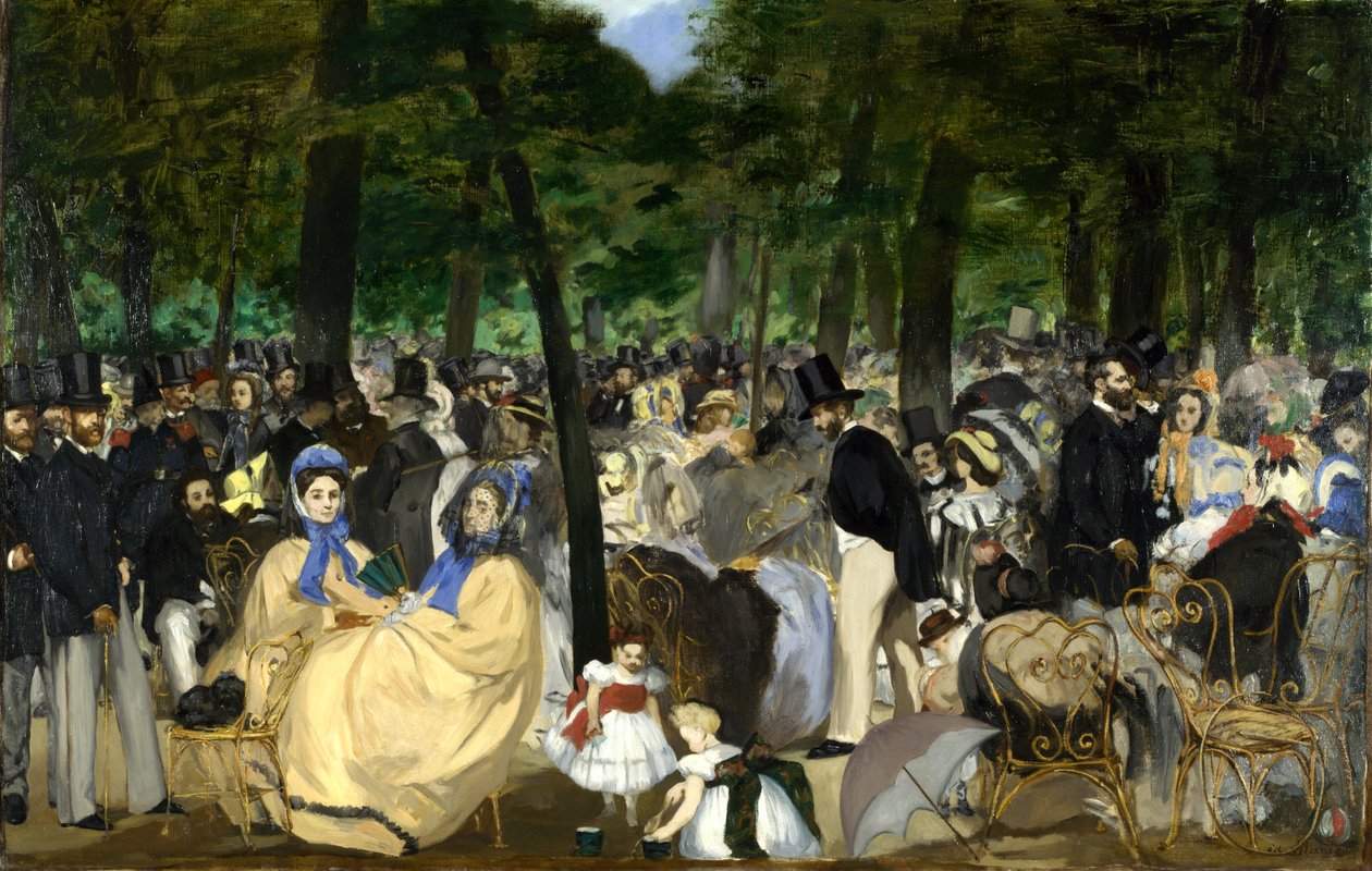 Musik på Tuilerierne af Édouard Manet