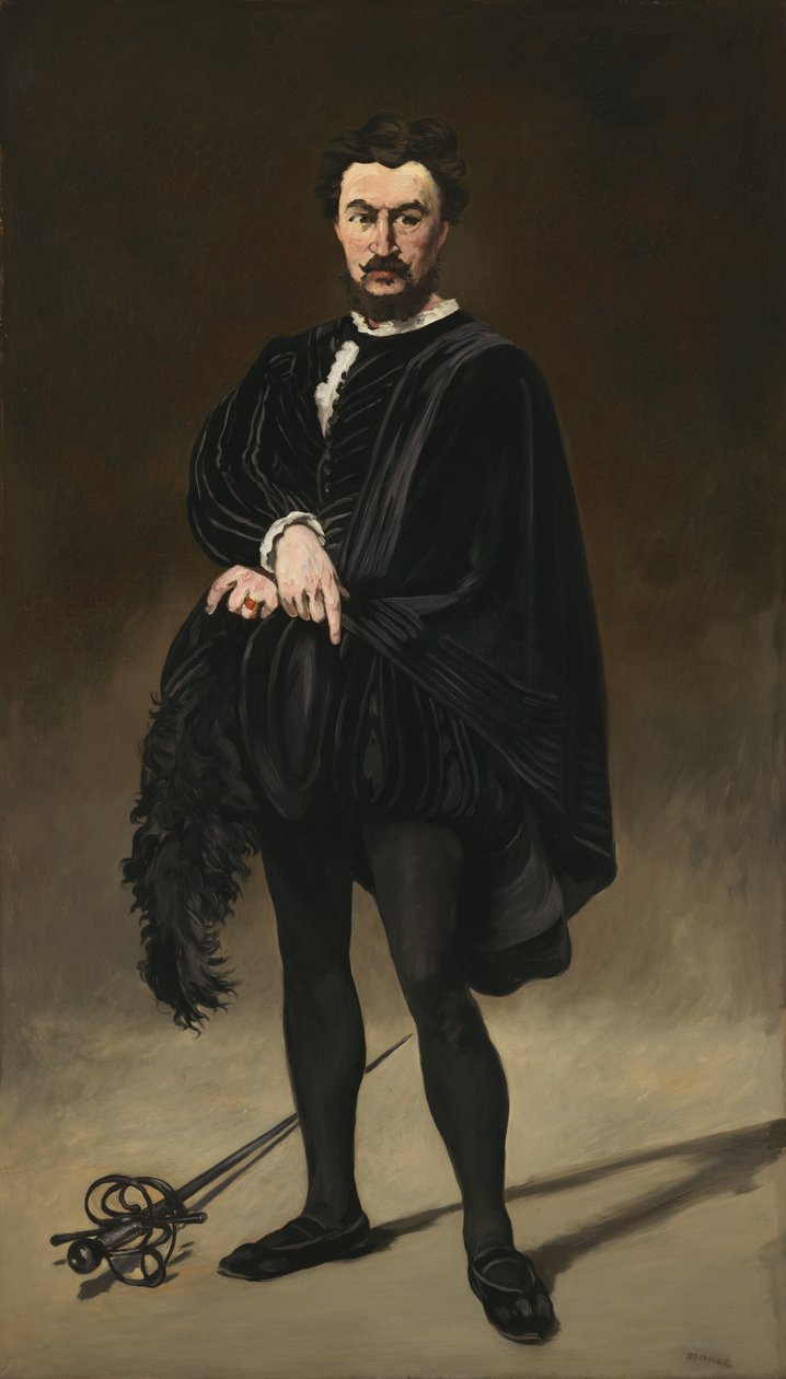 Philibert Rouvière som Hamlet af Édouard Manet