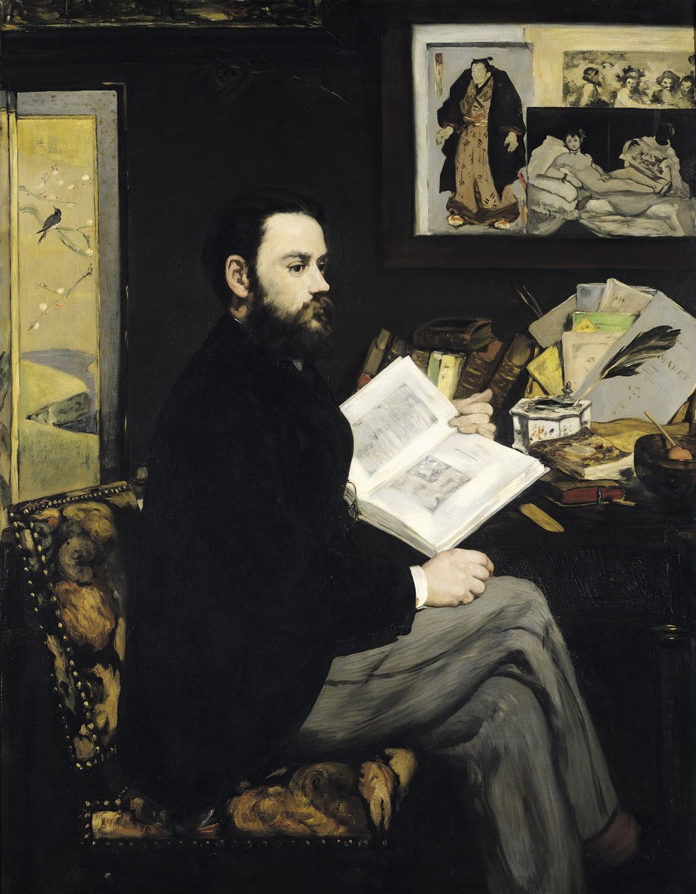 Portræt af Emile Zola (1840-1902) 1868 af Édouard Manet