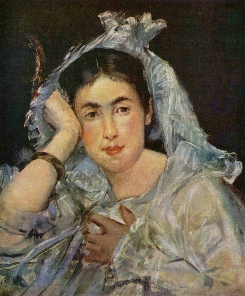 Portræt af Marguerite de Conflans med emhætten af Édouard Manet