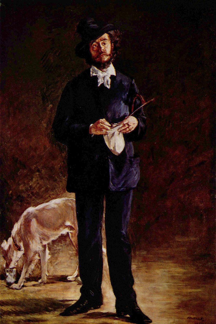 Portræt af Gilbert-Marcellin Desboutin af Édouard Manet