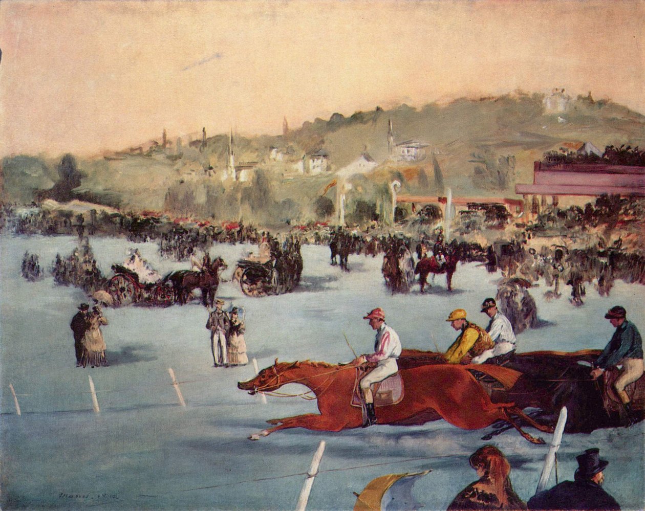 Løb i Bois de Boulogne af Édouard Manet