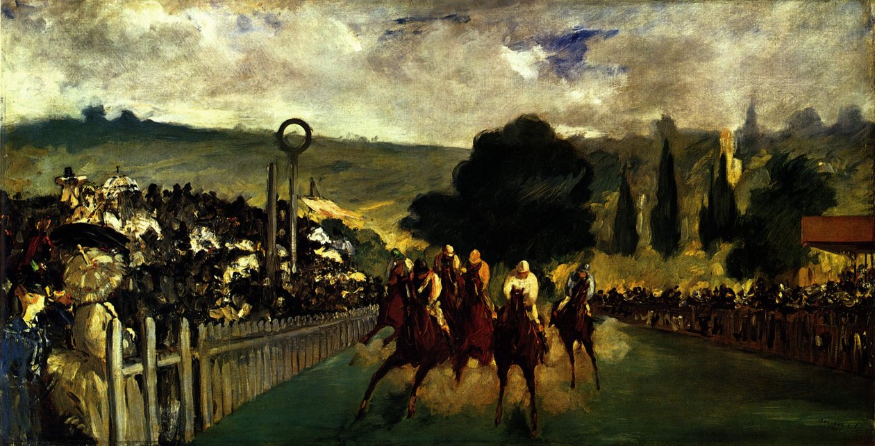 Løb i Longchamp af Édouard Manet