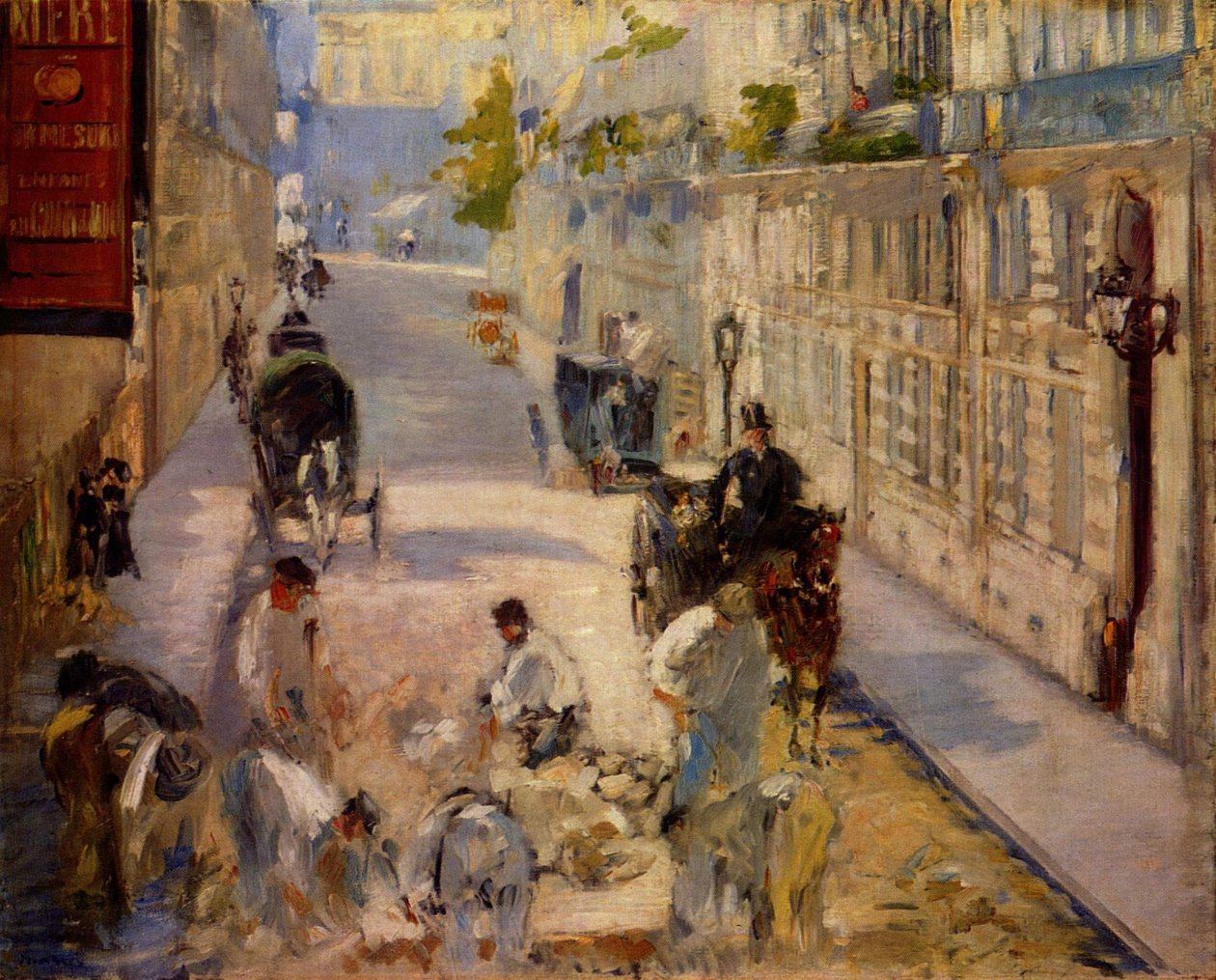 Vejarbejdere af Édouard Manet