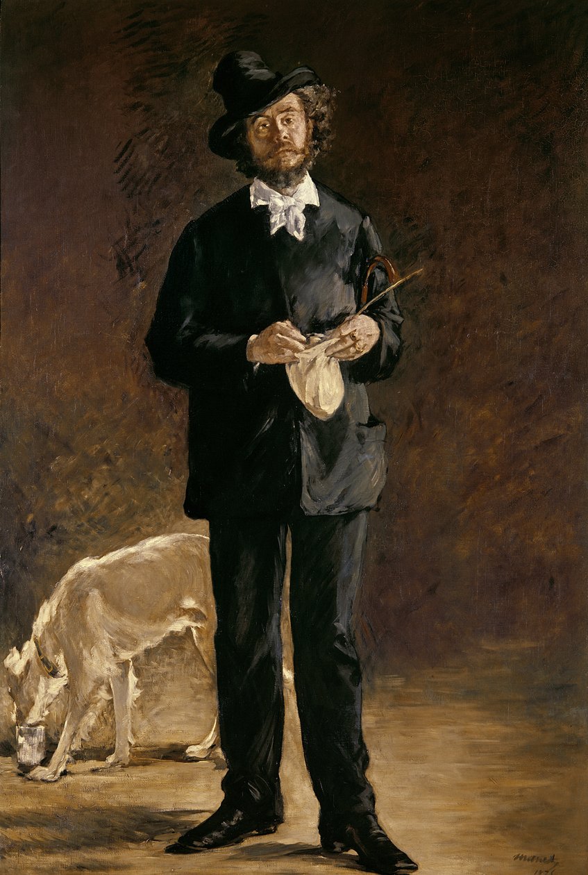 Kunstneren eller portrættet af Gilbert Marcellin Desboutin, 1875 af Édouard Manet