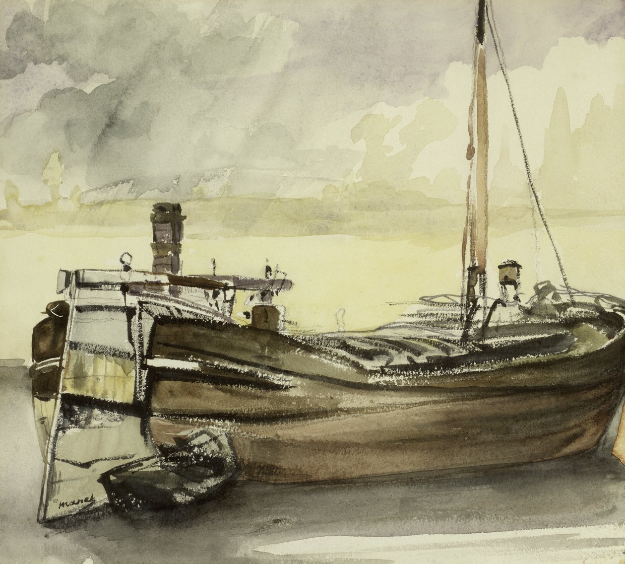 Prammen af Édouard Manet