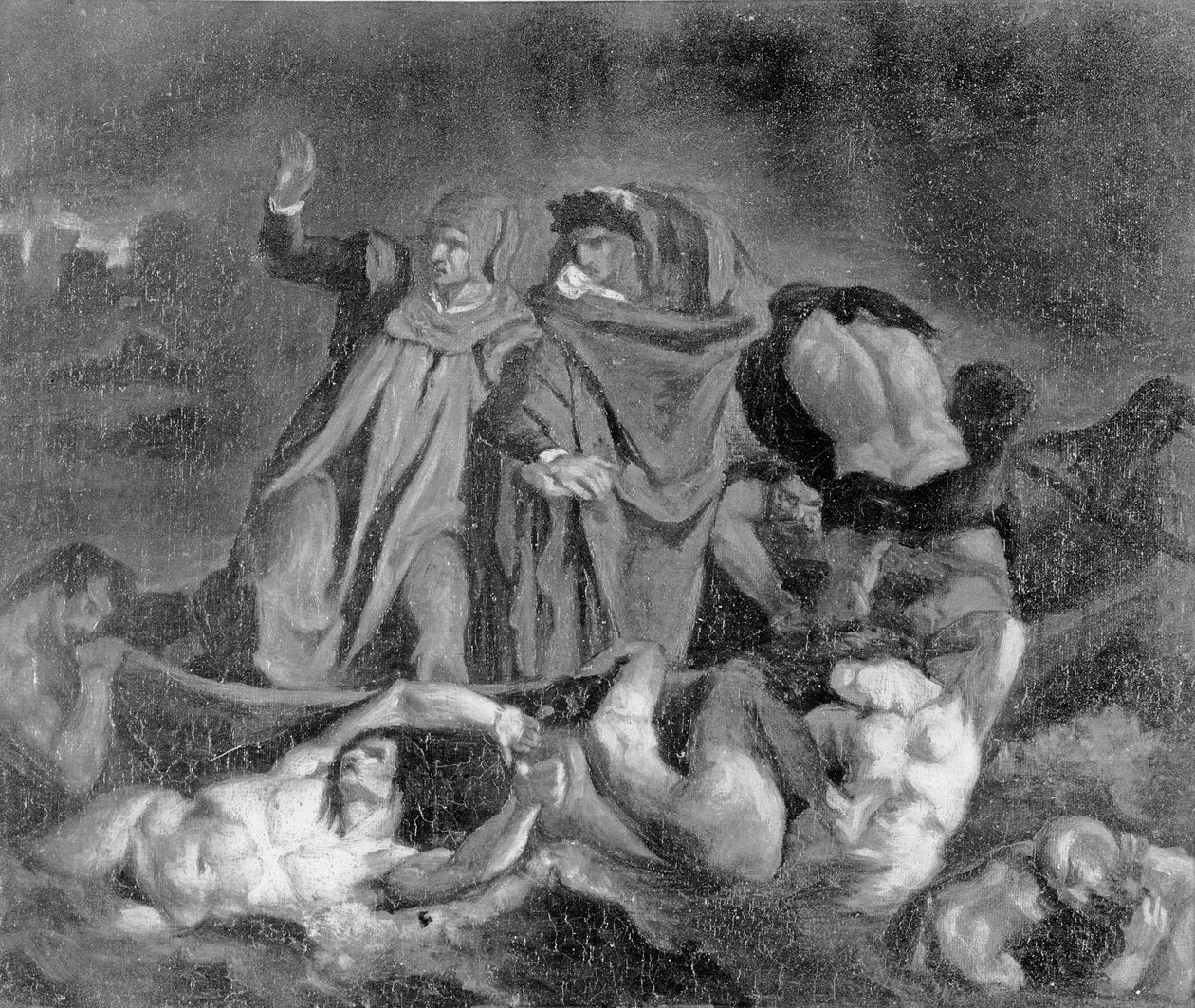 The Barque of Dante (efter Delacroix) af Édouard Manet