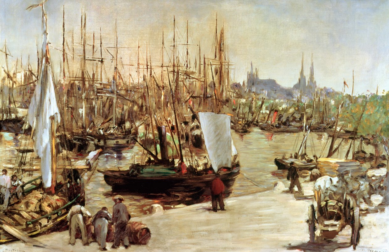 Havnen i Bordeaux, 1871 af Édouard Manet