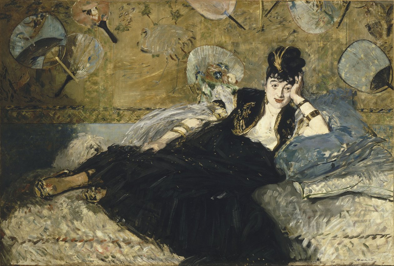 Kvinde med fans af Édouard Manet