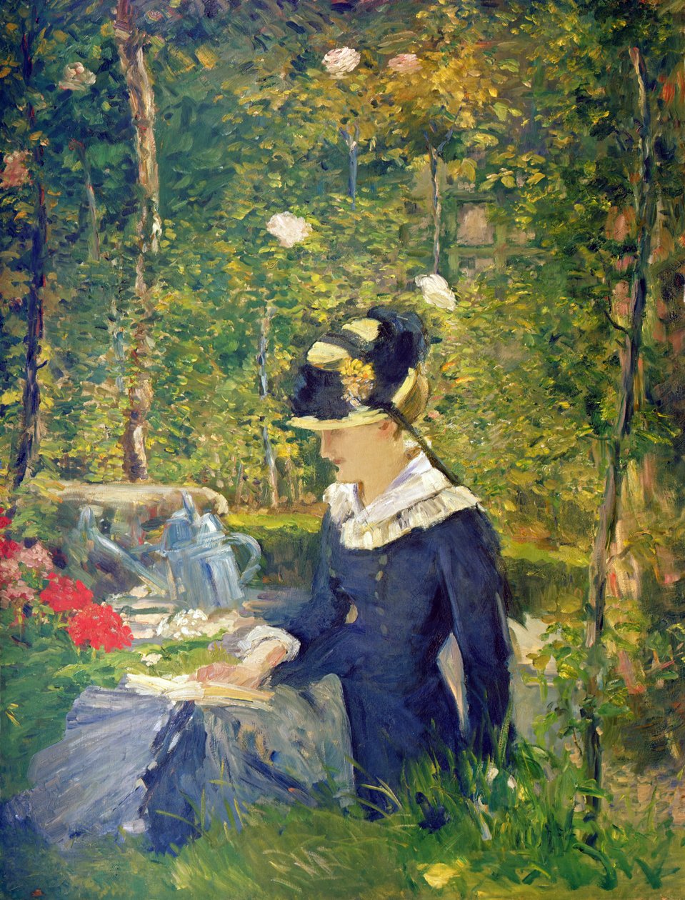 Ung kvinde ved indgangen til Bellevue-haven (Marguerite), 1880 af Édouard Manet