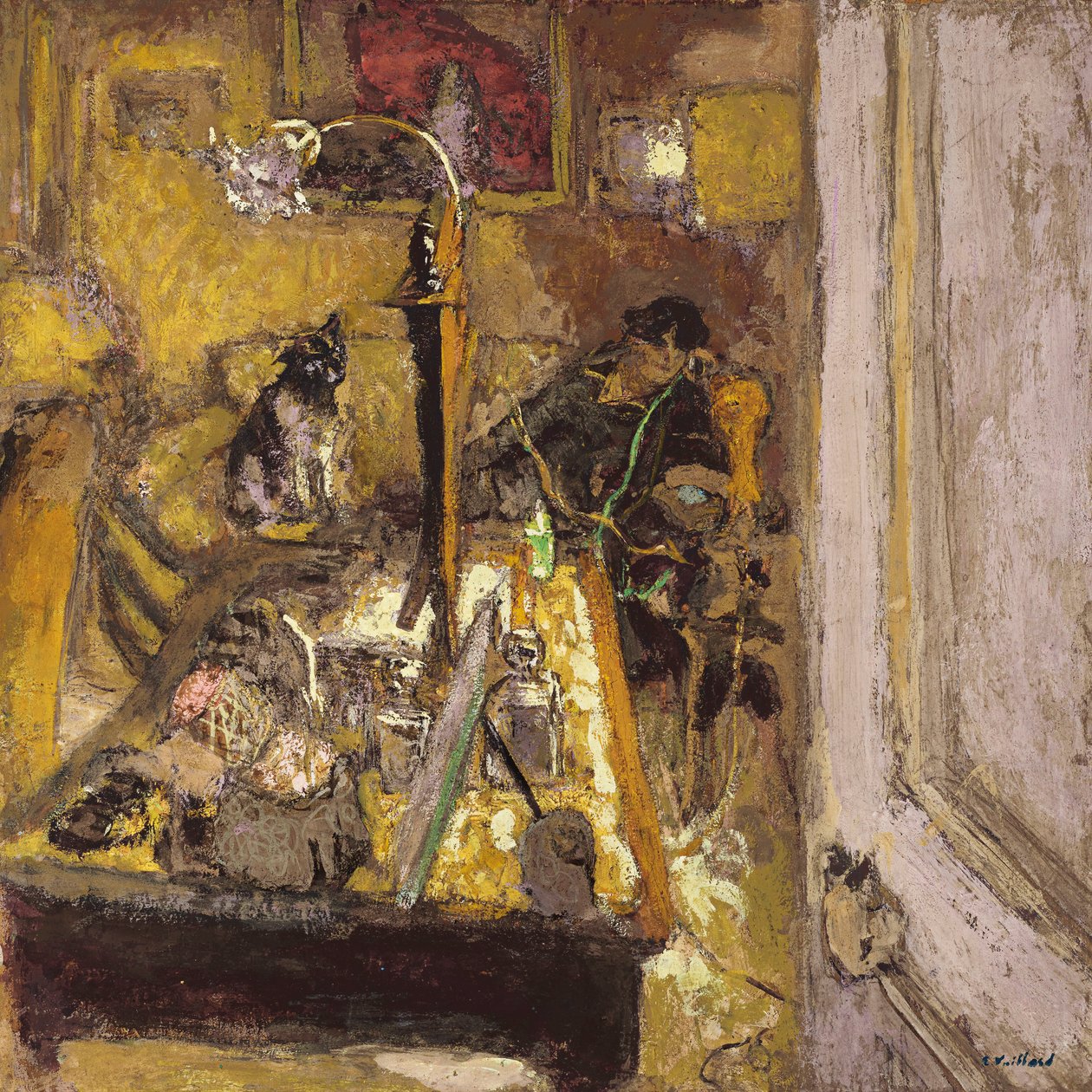 Madame Hessel ringer i sit boudoir af Edouard Vuillard