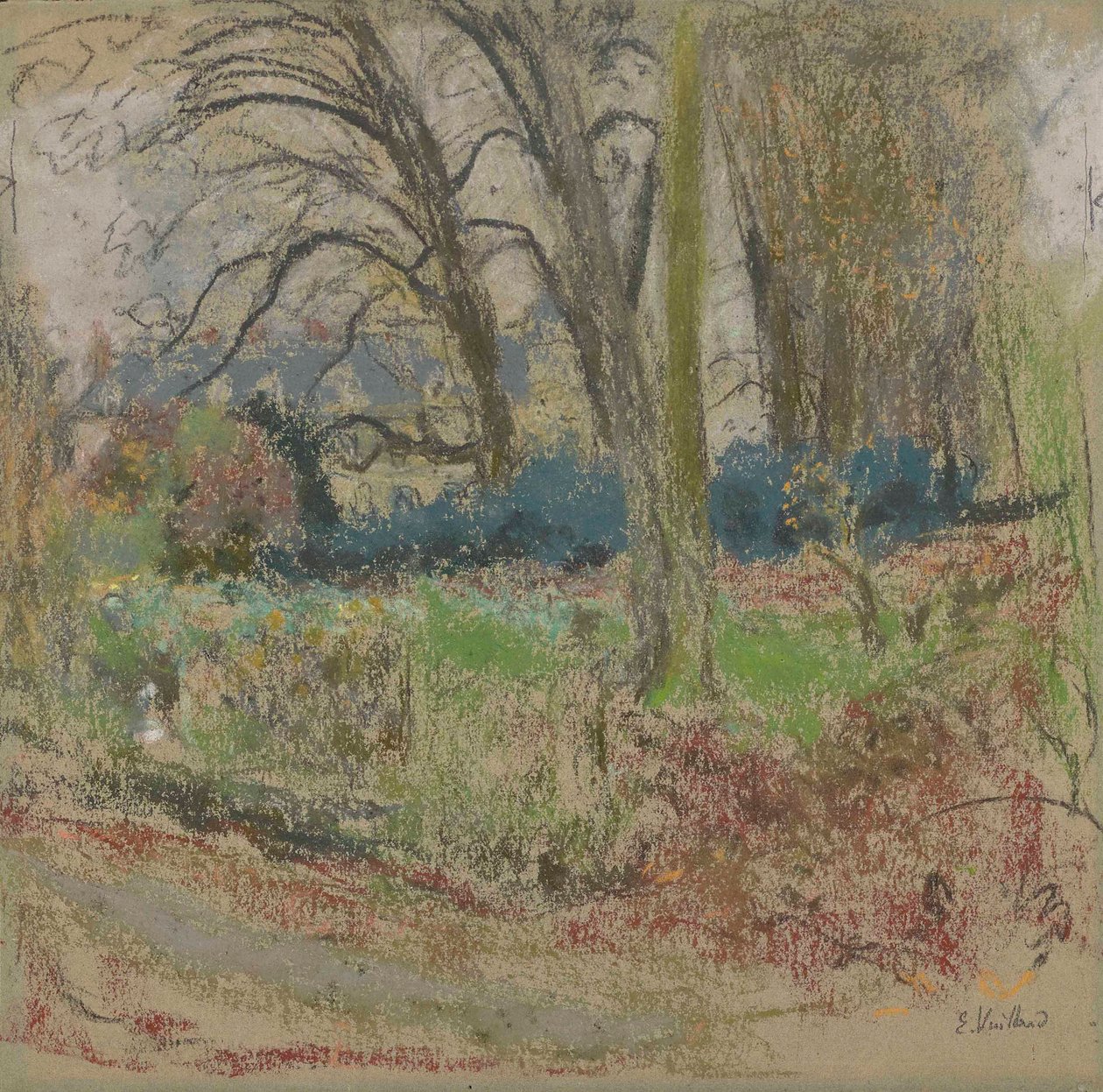 Vinterlandskab i Les Clayes af Edouard Vuillard