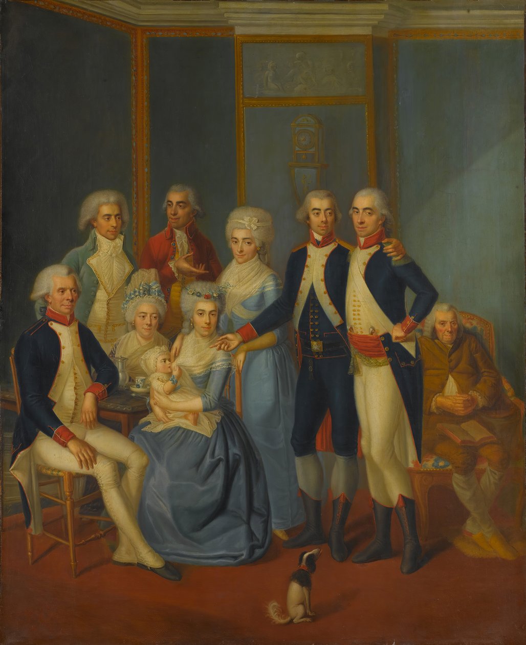 Portræt af en militærfamilie, ca. 1789-90. af early 19th century painter.