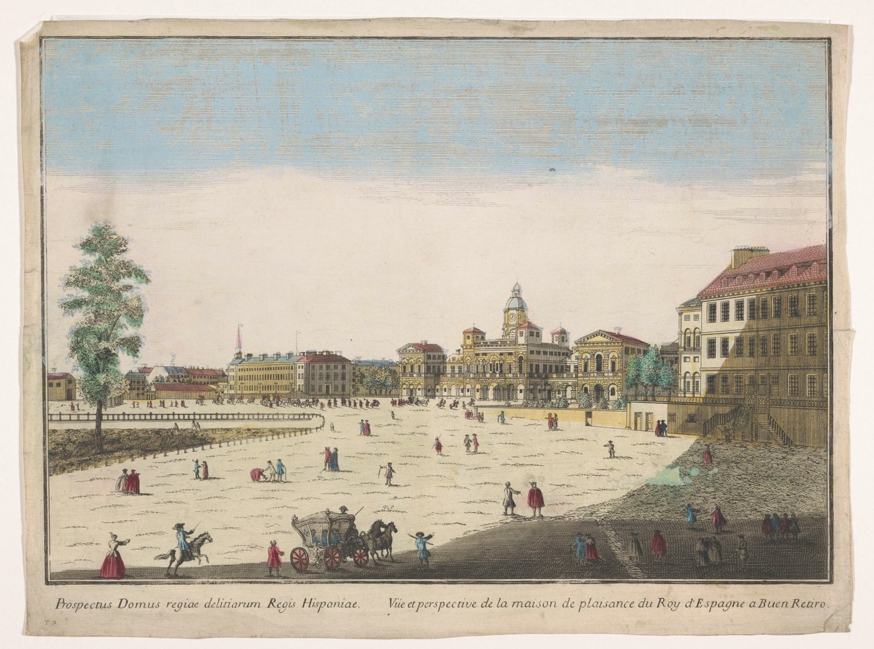 Se på Buen Retiro-paladset i Madrid Vüe ​​​​et perspective de la maison de plaisance du roy d