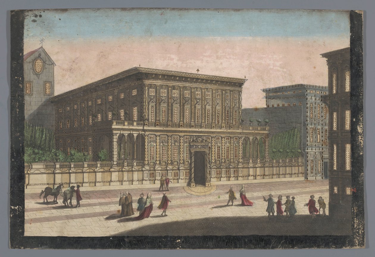 Se på Palazzo Doria-Tursi te Genua Udsigt over Palazzo del Duca d