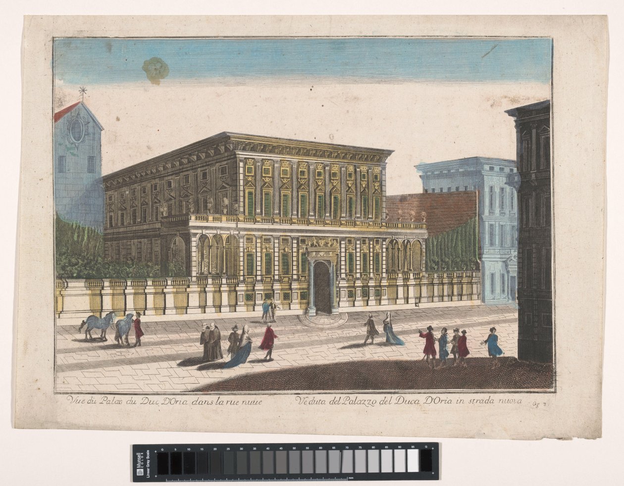Se på Palazzo Doria-Tursi te Genua Udsigt over Palazzo del Duca d