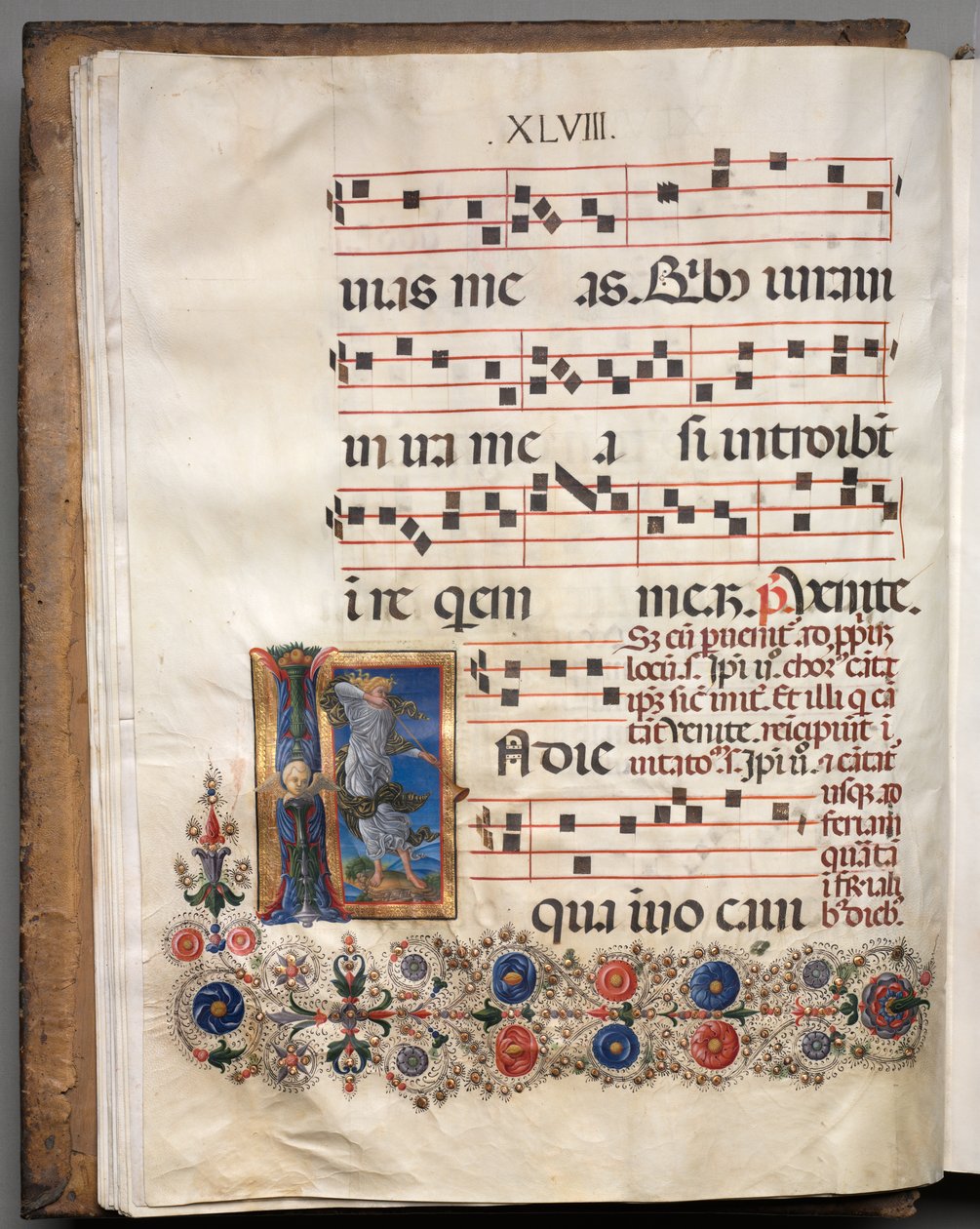 Antifonar: Indledning, engel af follower of Girolamo da Cremona