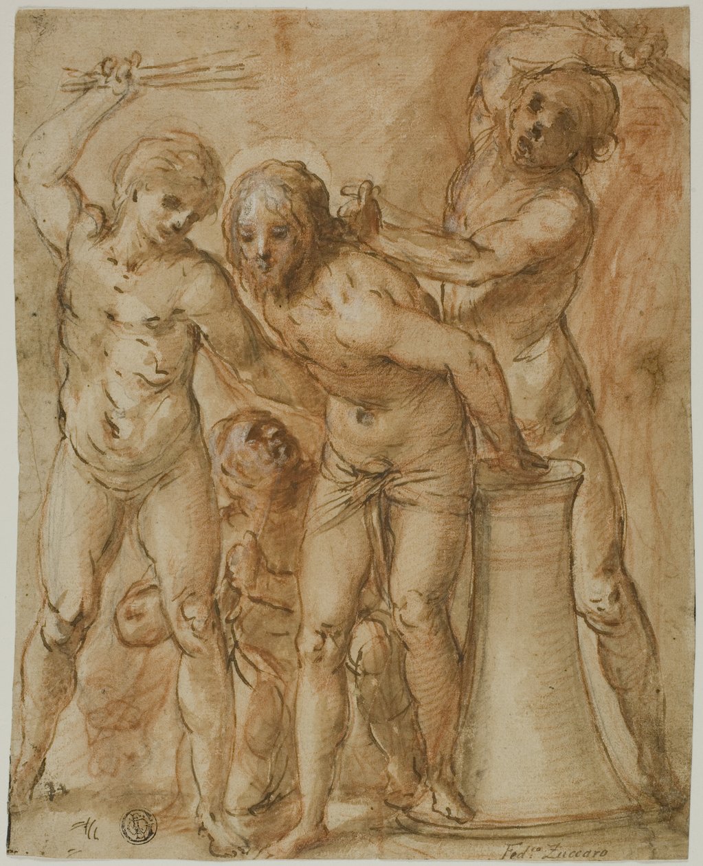 Kristi flagellation af follower of Giuseppe Cesari