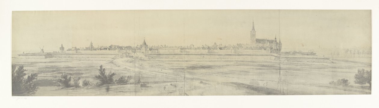 Udsigt over Elburg, 1672 Fotos af tegninger af den franske invasion af Holland i 1672 af Adam Frans van der Meulen bevaret i Manufacture des Gobelins (serietitel) af frères Moreau
