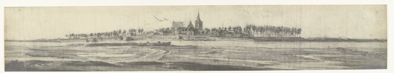 Udsigt over graven, 1672 Fotos af tegninger af den franske invasion af Holland i 1672 af Adam Frans van der Meulen bevaret i Manufacture des Gobelins (serietitel) af frères Moreau
