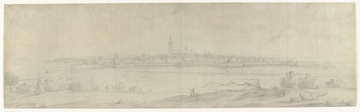 Udsigt over Naarden, 1672 Fotos af tegninger af den franske invasion af Holland i 1672 af Adam Frans van der Meulen bevaret i Manufacture des Gobelins (serietitel) af frères Moreau