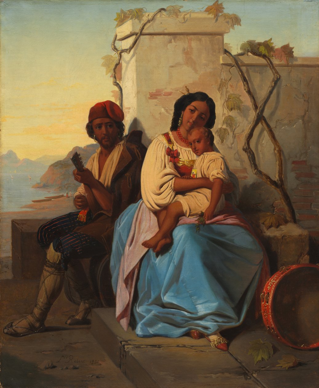 Italiensk Scene af imitator of Léopold Robert