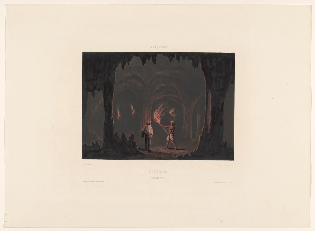 Caves of Hato Curacao. Cave of Hato (titel på objekt) af jonkheer Jacob Eduard van Heemskerck
