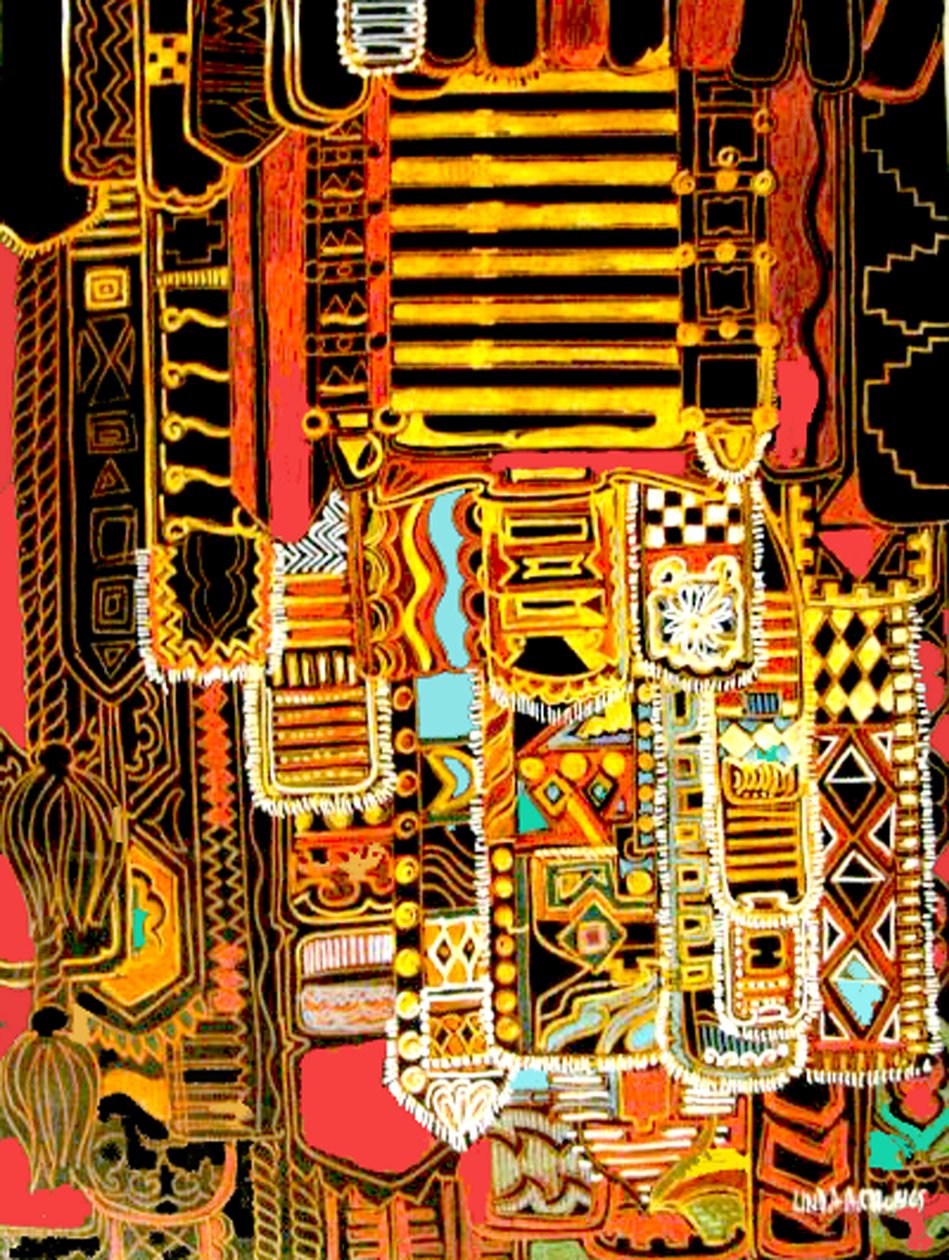 Aboriginal Motif, 2014 (blandede medier) af linda arthurs