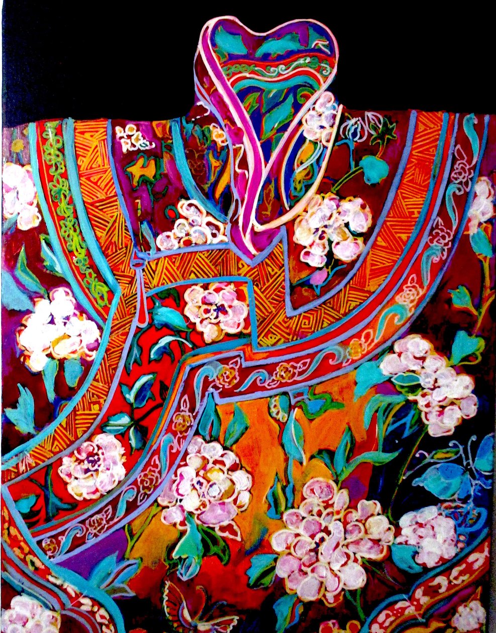 Kinesisk jakke, 2016 (blandede medier) af linda arthurs