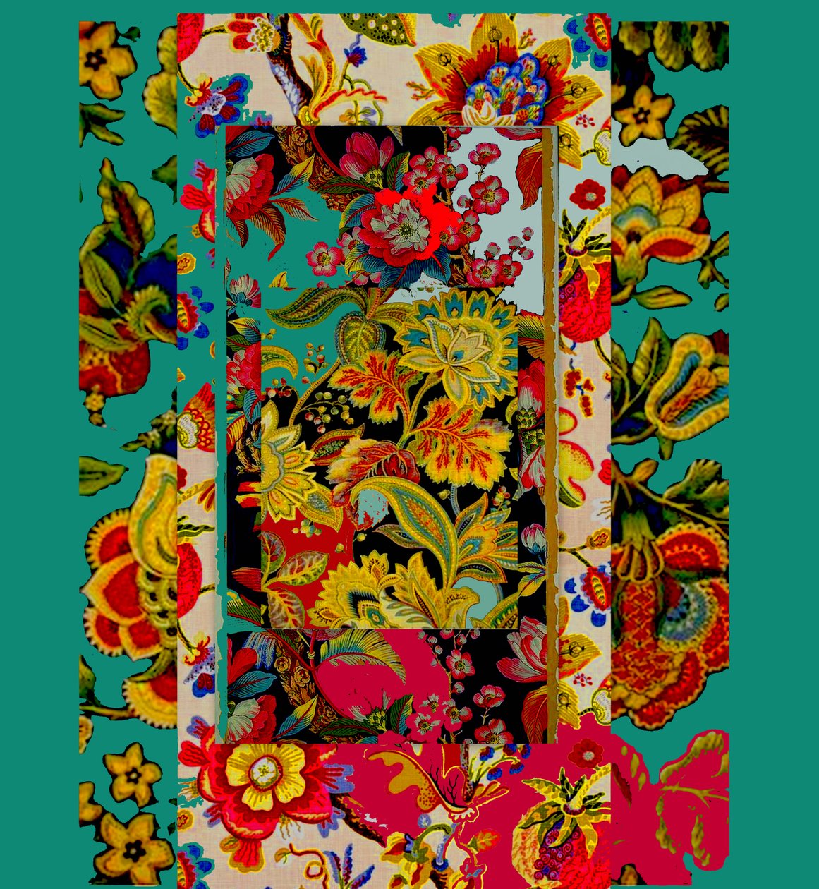Collage af mønstre, 2017 (blandede medier) af linda arthurs