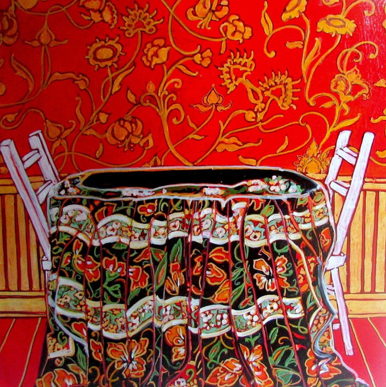 Dining Out, 2014 (starter med mixed media) af linda arthurs