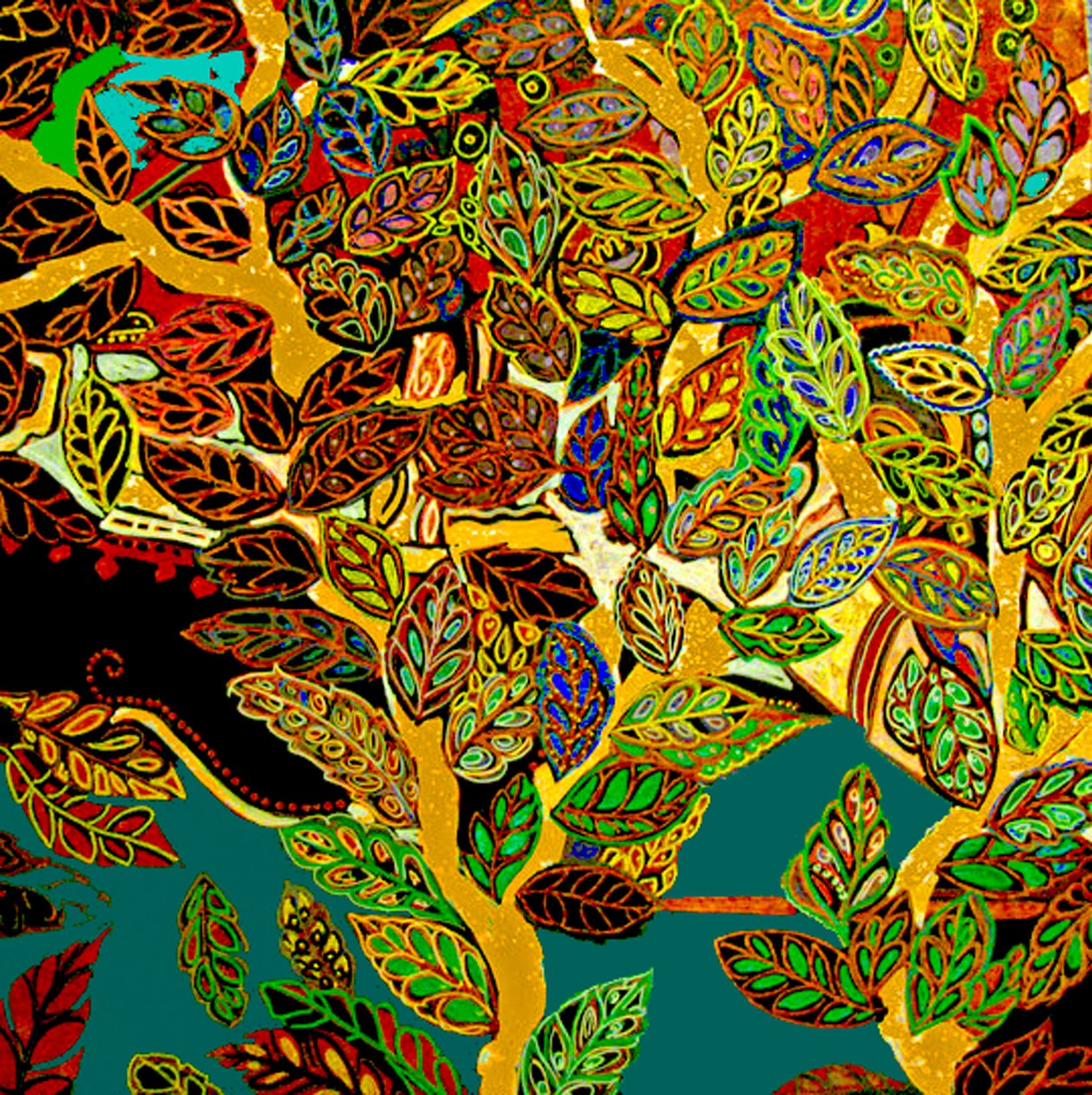 Toronto Tree, 2017 (blandede medier) af linda arthurs
