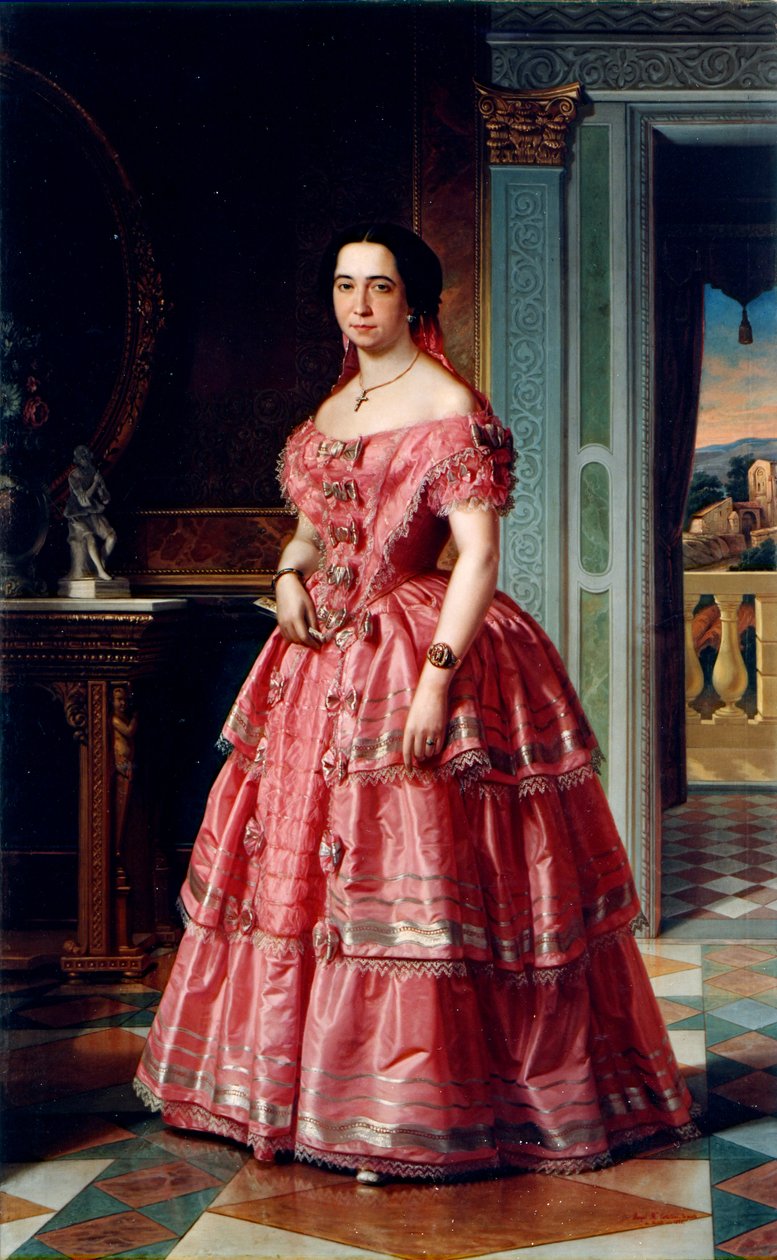 portræt af en dame af Angel María Cortellini
