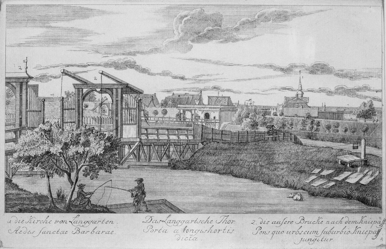 Byport i Gdansk, der viser de lange haver, fra 