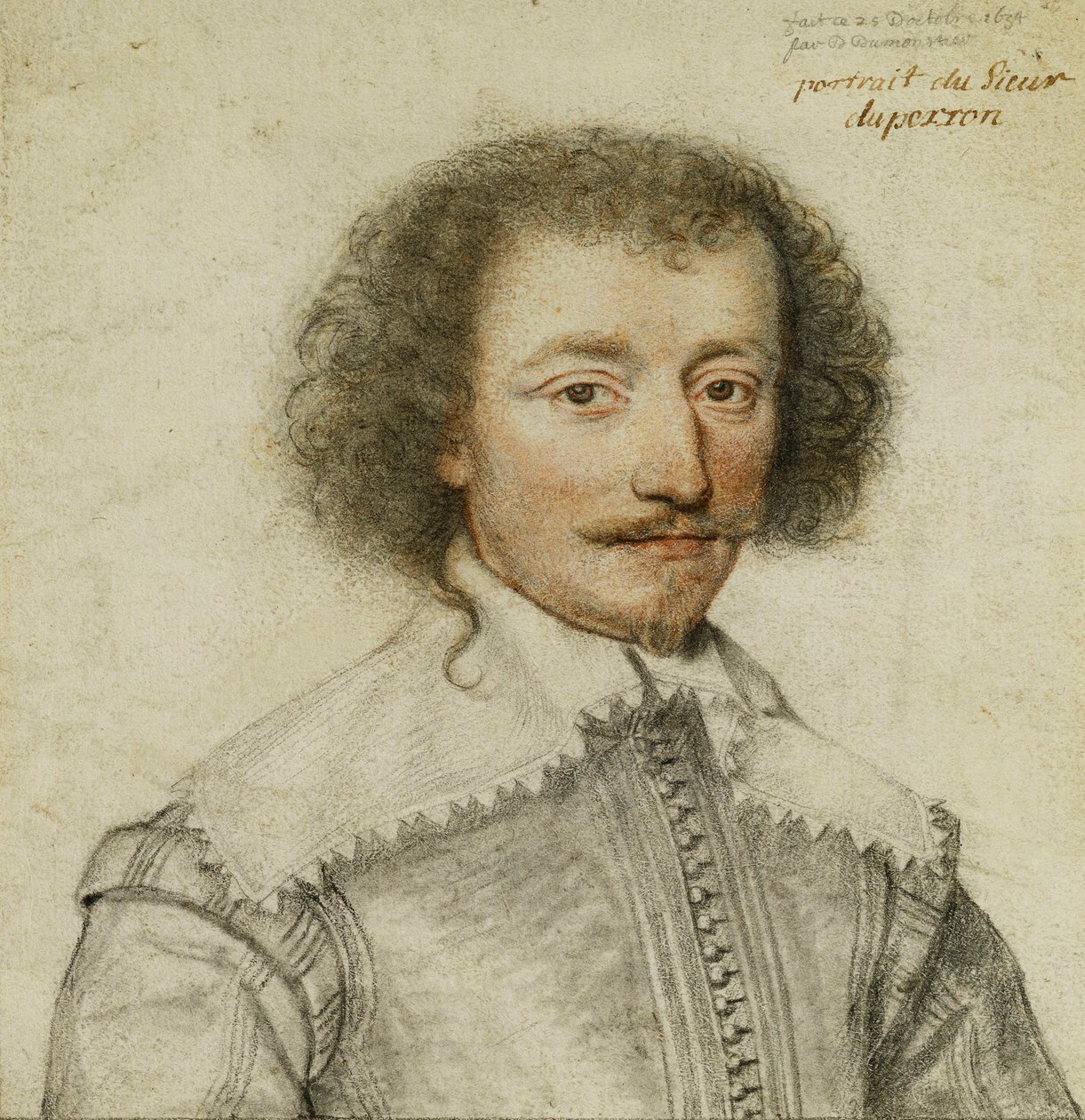 Portræt af Pierre Le Hayer Duperron, 1634 af or Dumoustier Dumonstier