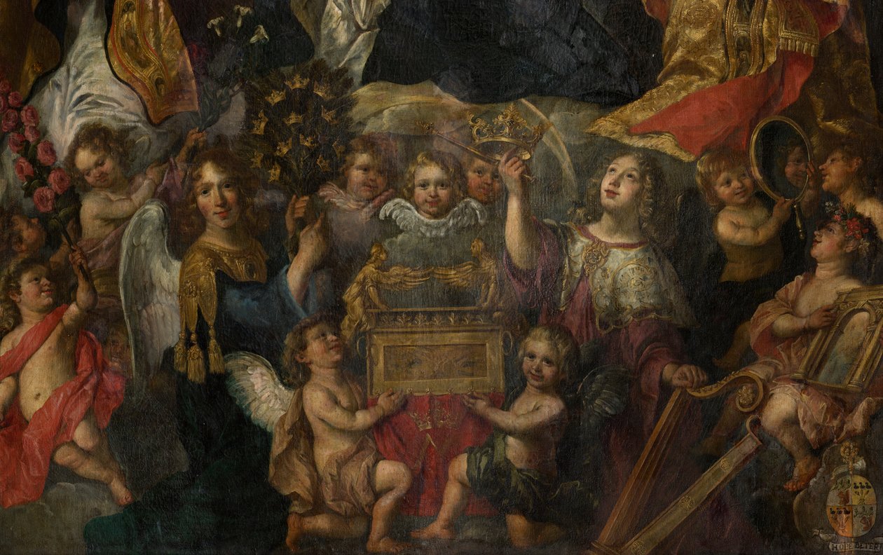 Sognekirke (Saint Walburga Kirke). maleri. Nicolas DeLiemaeckere. af or Liemaecker Nicolaas de Liemakere