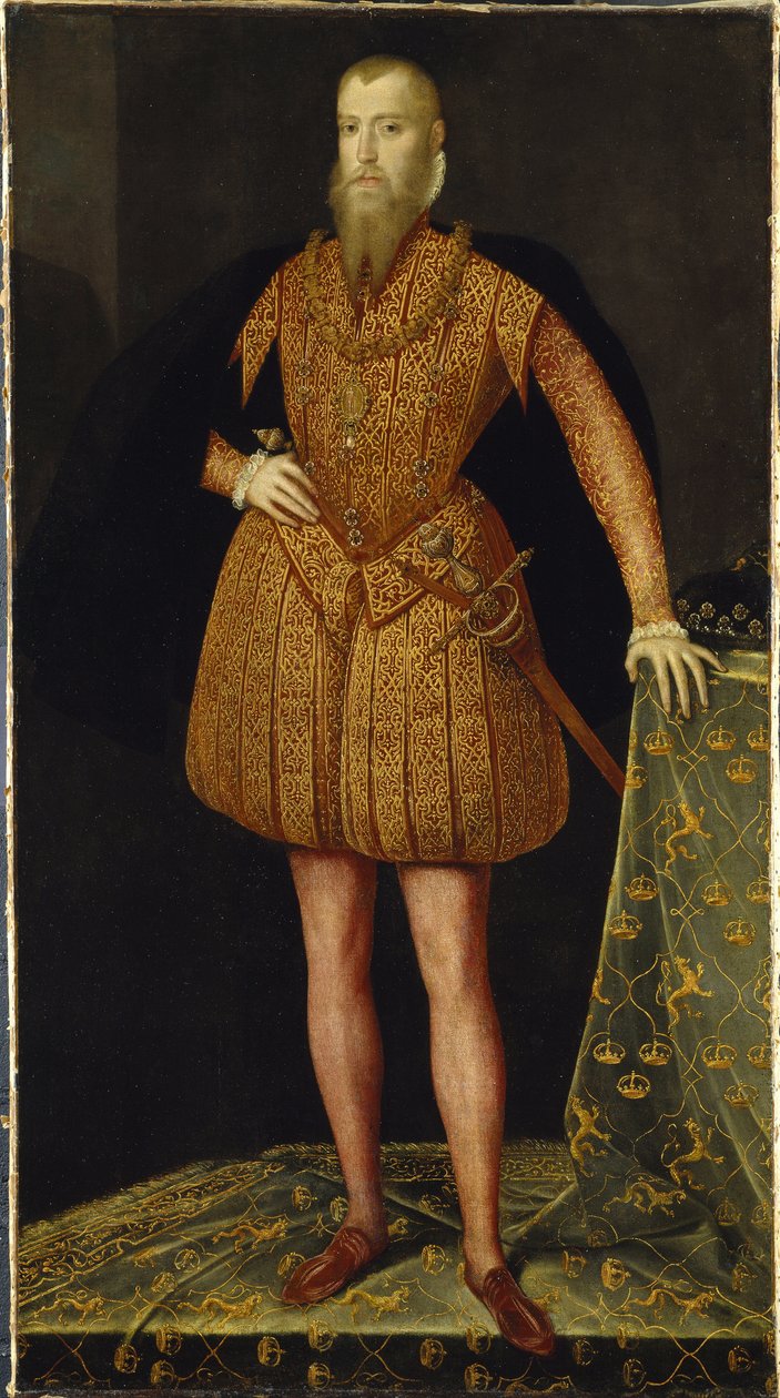 Eric XIV roi de Suede - Portræt af kongen Eric XIV af Sverige (1533-1577) af Meulen, Steven van der (aktiv 1543-1564) af or Muelen Steven van der Meulen
