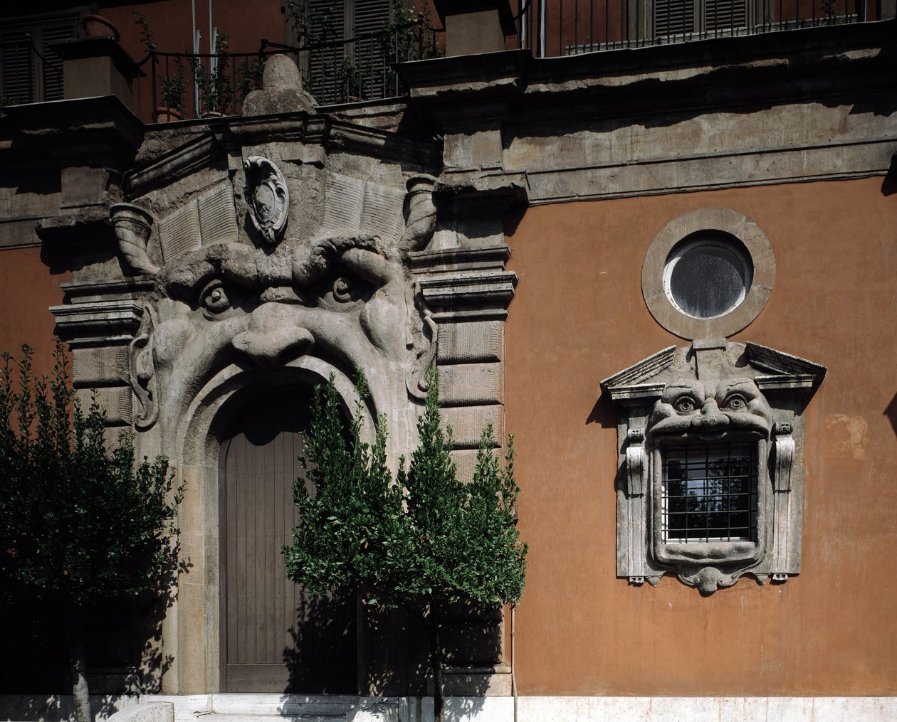 Udsigt over paladset Zuccari af or Zuccaro Federico Zuccari