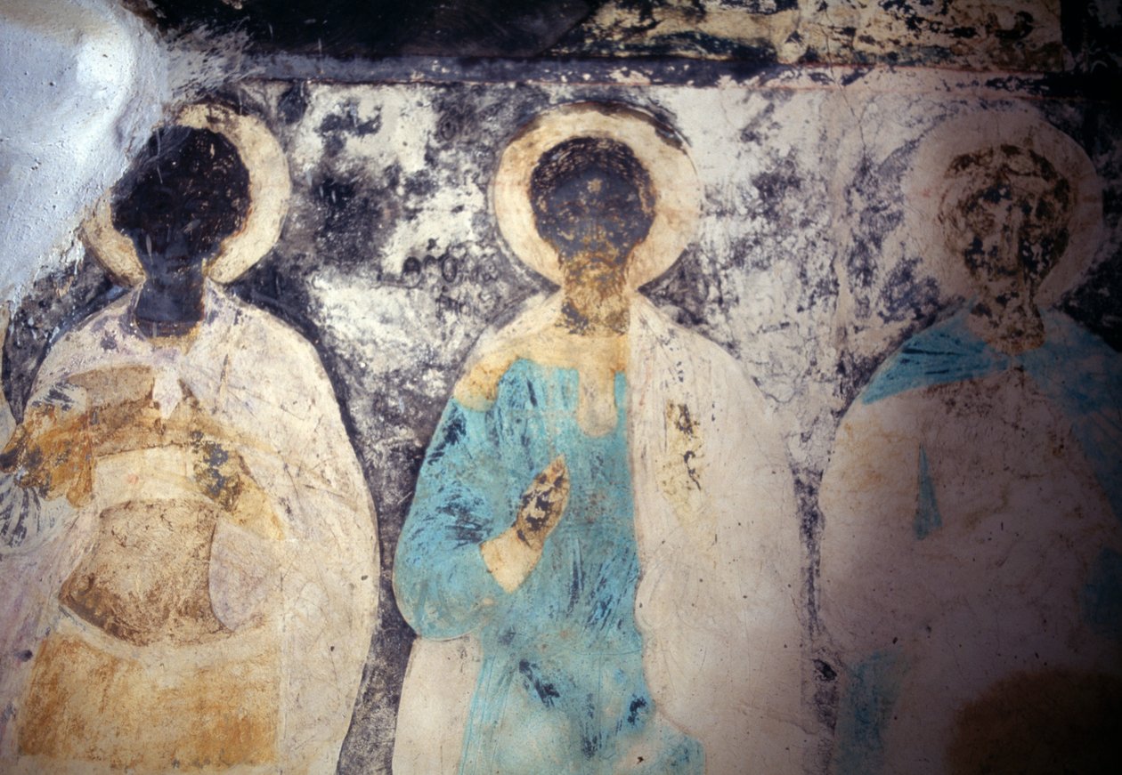 Helgenfigurer, fresko i Taxiarhis Mihail Roukouniotis