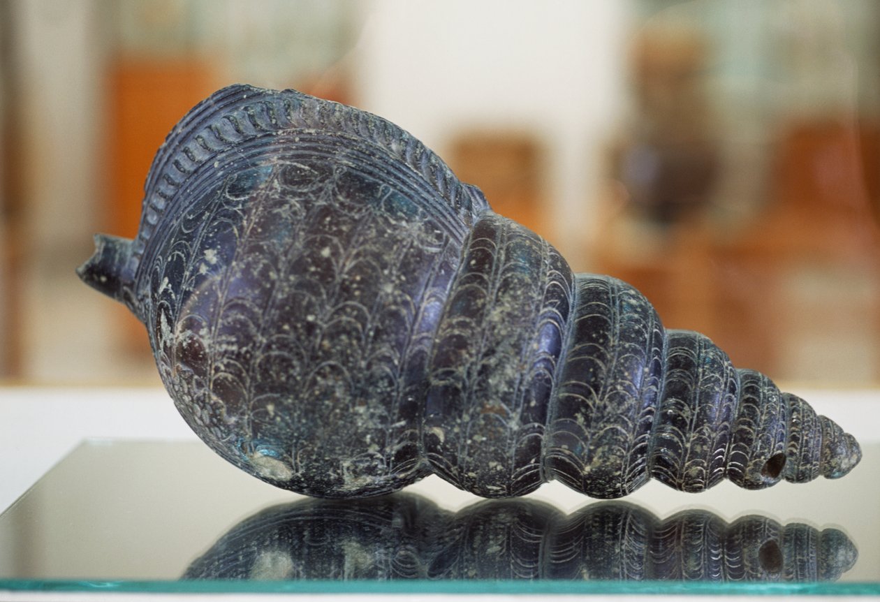 Rhyton (rituelt kar) af tritonskal, fra paladset i Malia, Kreta, Grækenland, minoisk civilisation af Unbekannt Unbekannt