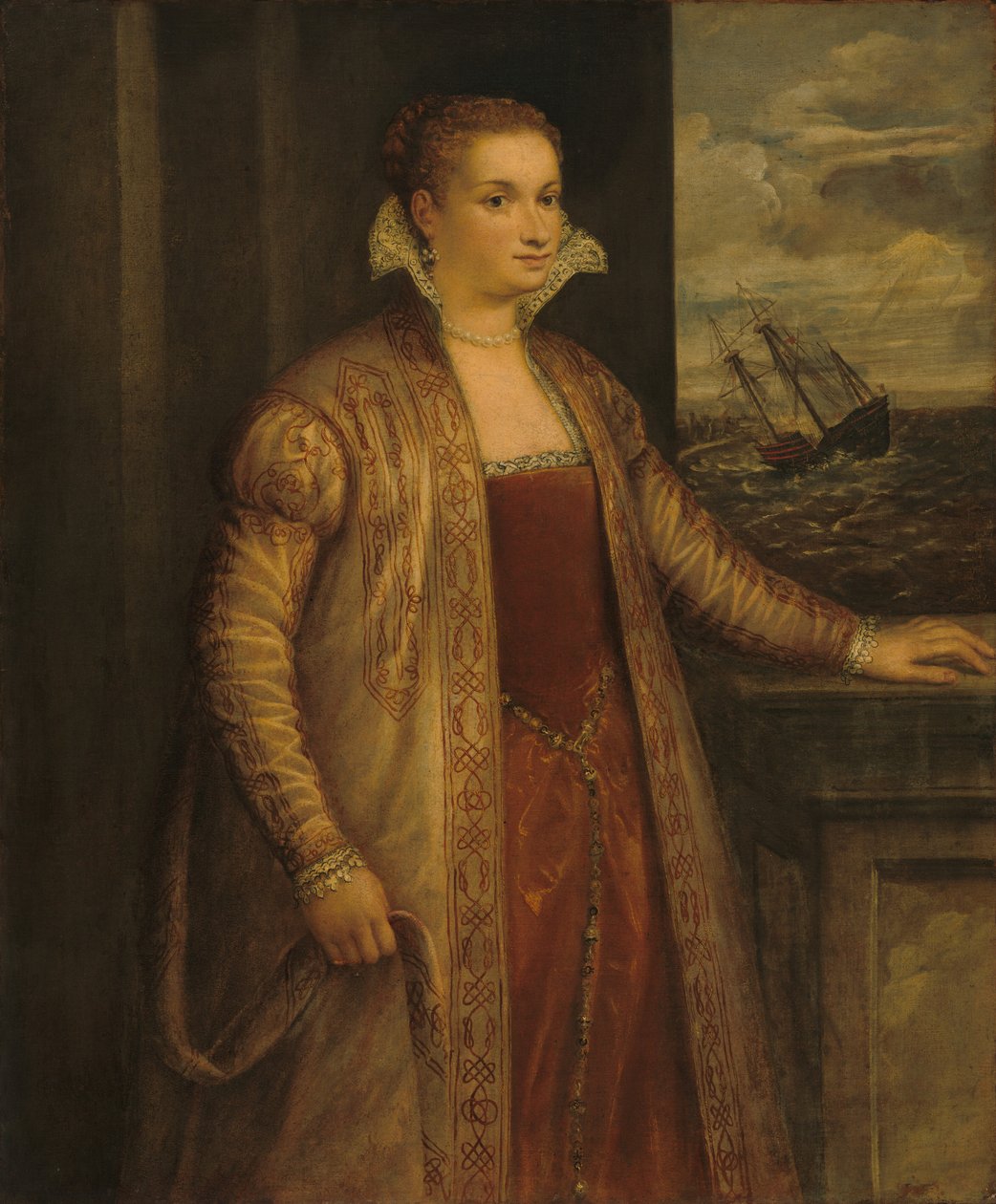 Emilia af Spilimbergo af possibly begun by Gian Paolo Pace Assistant of Titian
