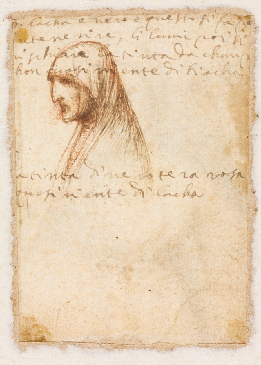 Bust-længde profil af en gammel kvinde (verso) af possibly by Dosso Dossi